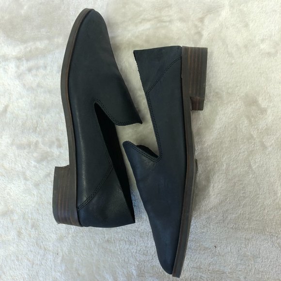 Lucky Brand Navy Cahill Leather Loafer Flat Slip On Dress Shoe Size 8.5 - Picture 5 of 14